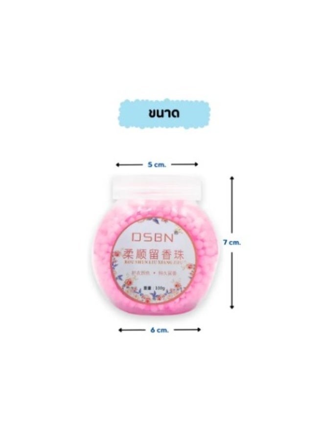 Laundry fragrance beads, deodorizing fabric freshener, soft laundry beads, 100g - assorted scents and colors - Image 3